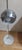 Metal Vintage All-Round Adjustable Floor Lamp with Chrome-Plated Rod in White Base and Chrome-Plated Ball Reflector, 1970s For Sale - Image 7 of 8