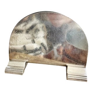 1947 Silver Plated New Haven Railroad Napkin Holder For Sale