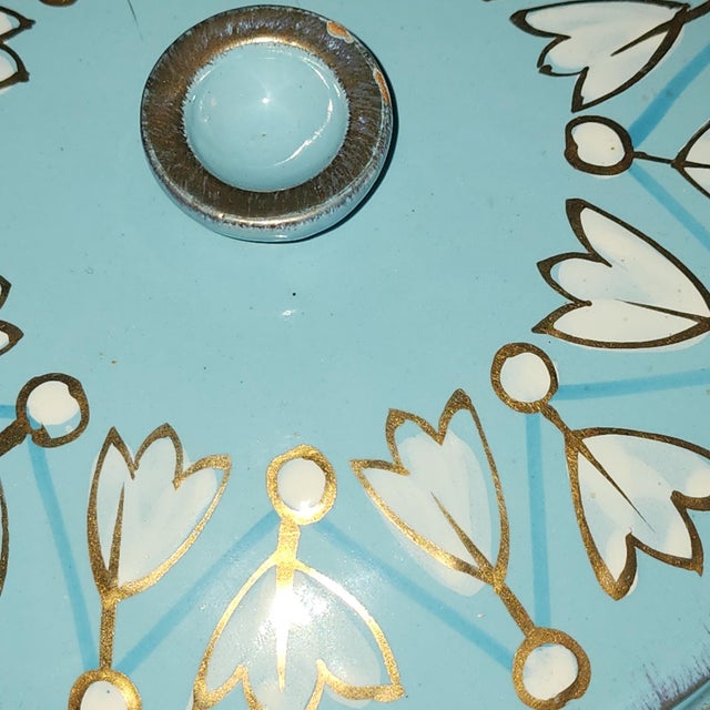 Mint Vintage 1950s Fratelli Fanciullacci Italian Art Pottery Lidded Bowl 201/1 Mint For Sale - Image 8 of 8