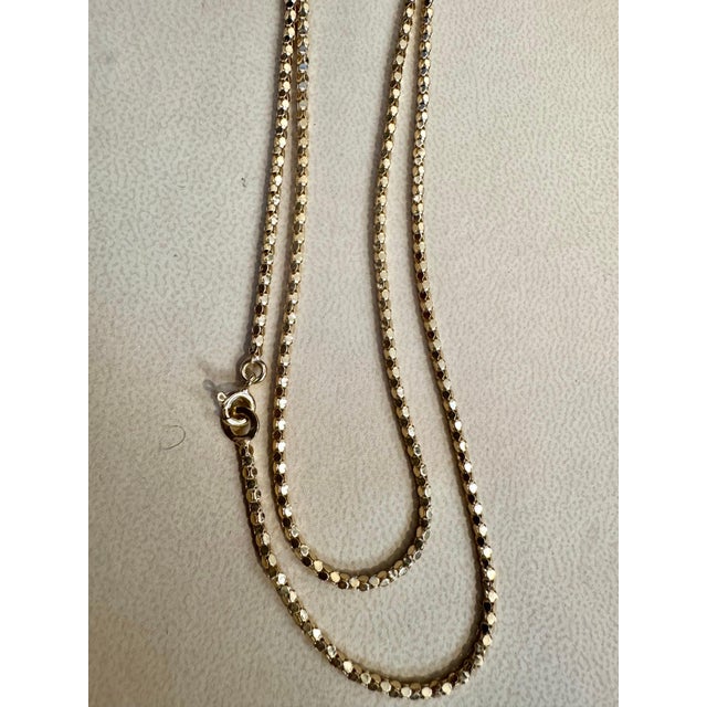 Gold 18 Karat Yellow Gold 6.2 Gm, Bubble Chain, 1.9 Mm Necklace, 23 " Long For Sale - Image 8 of 8
