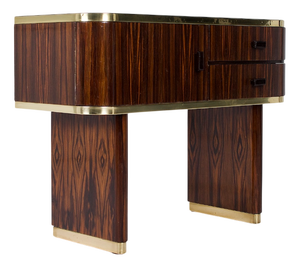 Small Mirrored Macassar Ebony Sideboard, 1950s