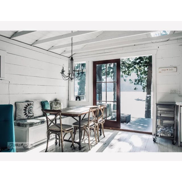 Restoration Hardware 84” Reclaimed Wood & Iron Table For Sale - Image 6 of 7