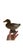 Vintage hand-carved and hand-painted wooden duck decoy mounted on a display base. The body appears to be carved from a...