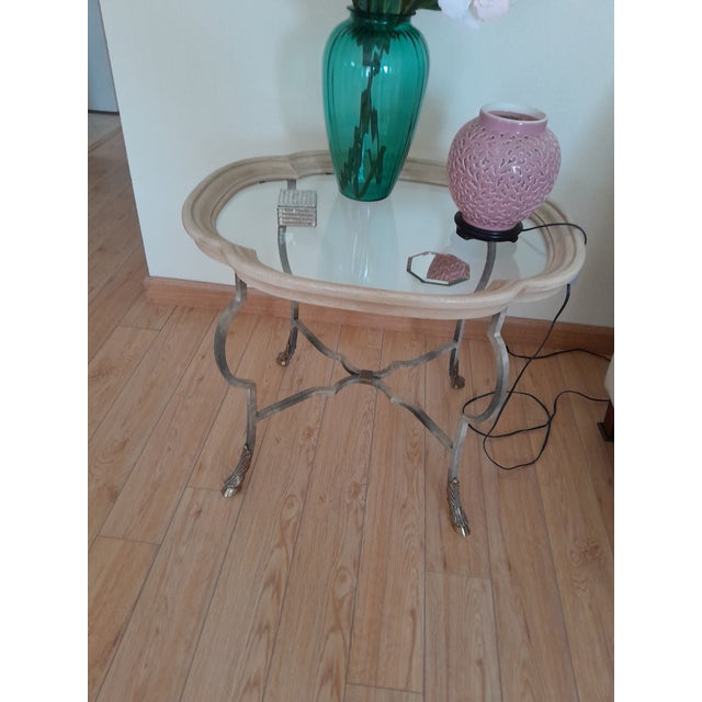 Set of 3 Glass-Top Drexel Heritage Occasional Tables For Sale - Image 10 of 12