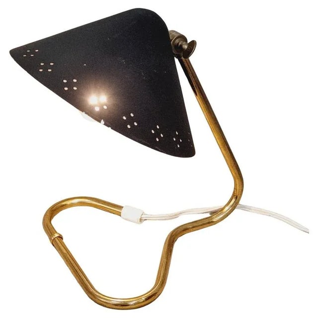 Black Scandinavian GK14 Table Light by Erik Wärnå, 1950s For Sale - Image 8 of 8
