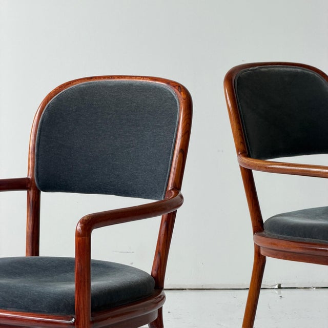 Mid-Century Modern Bentwood Side Chairs by Ward Bennett for Brickell Associates For Sale - Image 3 of 9