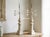 A pair of 19th Century French cast iron weather vane with triple arrows and copper sheathed tip. White painted patina with...