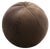 Velvet Ball Cushion in Brown by Lo Decor For Sale