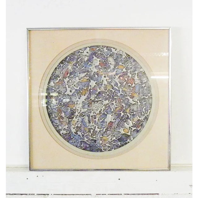 Mid 20th Century Modernist Abstract Oil Painting, Framed For Sale - Image 9 of 9