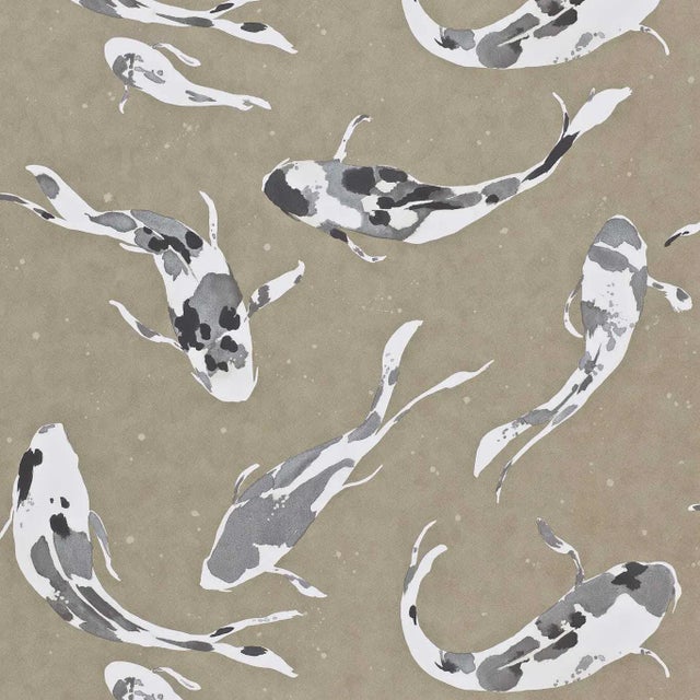Harlequin Koi Wallpaper in Metal For Sale
