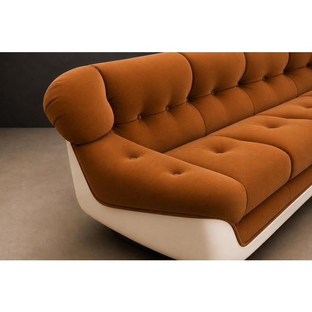 Mid-Century Modern Brazilian Modern “Vip” Sofa in Fiberglass & Mohair by Jorge Zalszupin, 1973 For Sale - Image 3 of 16