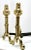 Gold Iron and Brass Top Andirons, 1930s, Set of 2 For Sale - Image 8 of 11