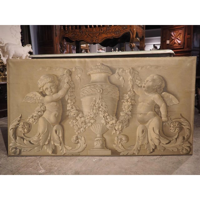 Antique French Neoclassical Grisaille Overdoor Painting, Circa 1815 For Sale - Image 13 of 13