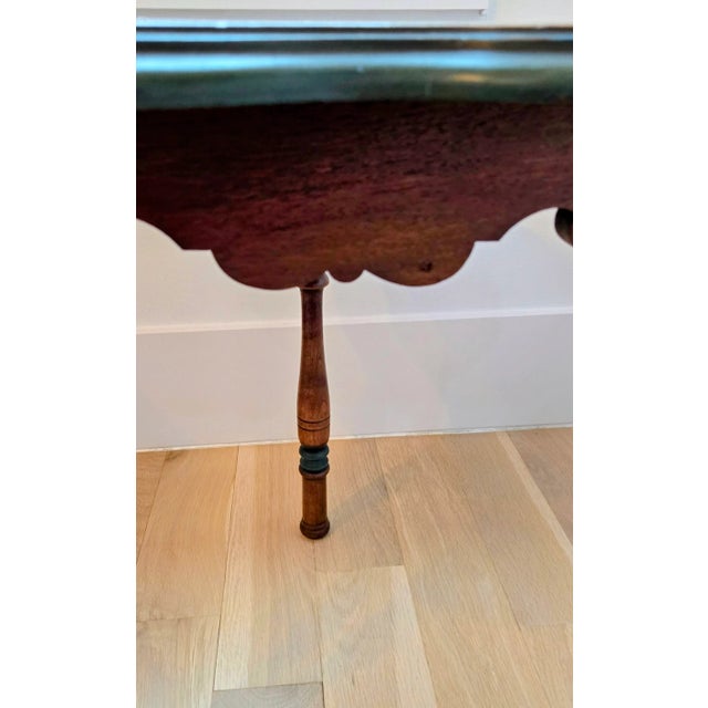 Brown Antique Abernathy Furniture Hand-Painted Clover Shaped Accent Table – Kansas City, Mo For Sale - Image 8 of 10