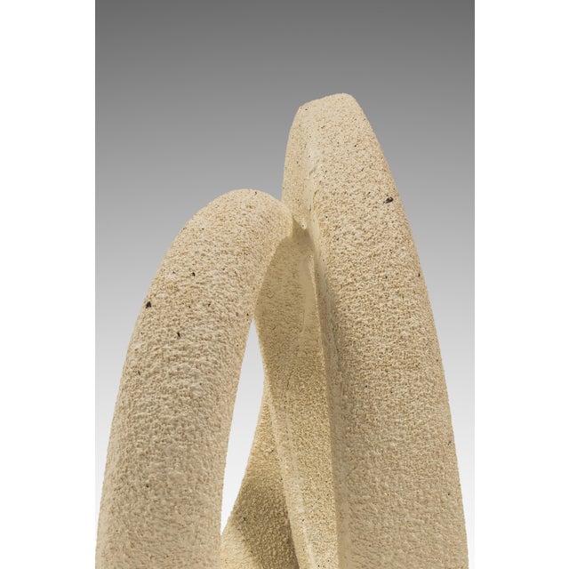 Abstract Postmodern Textured Intertwined Loop Sculpture in Stucco, Usa, C. 1980s For Sale - Image 15 of 17