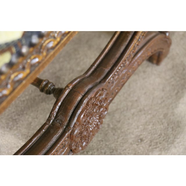 Wood Early 20th Century Antiques X-Base Footstool For Sale - Image 7 of 7