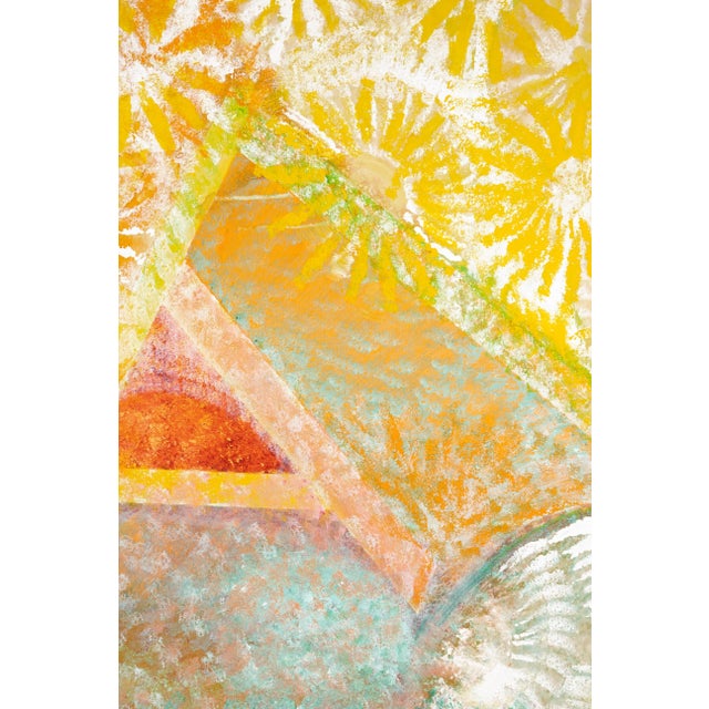 Late 20th Century Contemporary Abstract Minimalist Acrylic Painting on Board Framed Signed Janet For Sale - Image 5 of 6