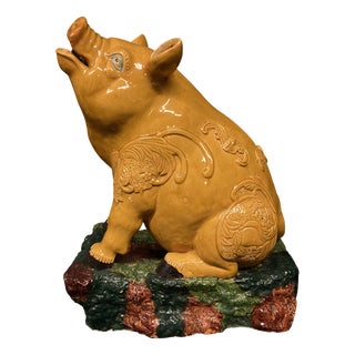 Earthenware Pig Sculpture, 1800s For Sale