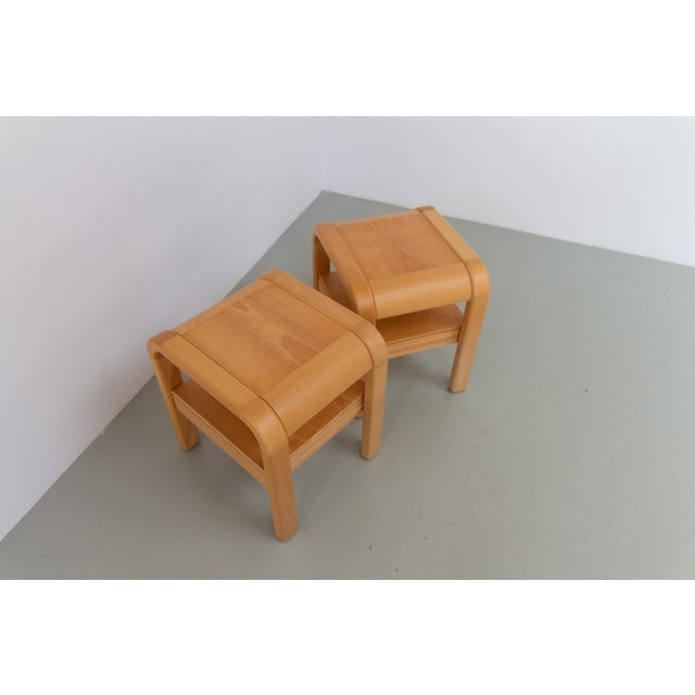 Danish Bedside Tables in Beech by Villy Nørgaard, 1980s, Set of 2 For Sale - Image 12 of 16