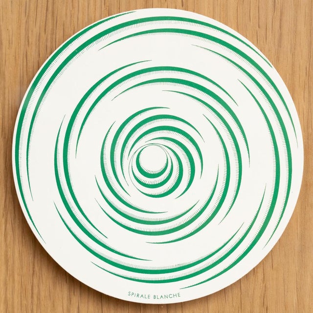 Marcel Duchamp, Green White Spirale Blanche Rotorelief from Konig Series 133, 1987, Wood For Sale - Image 6 of 13