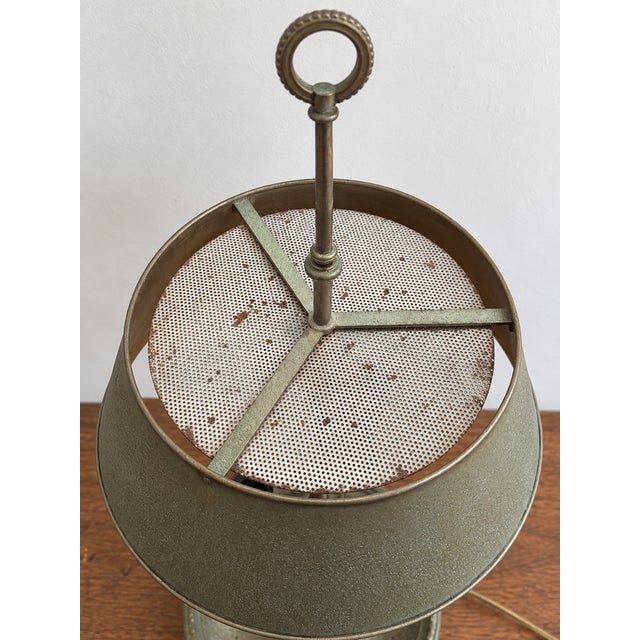 Metal Vintage Bouillotte Style Lamp For Sale - Image 7 of 11