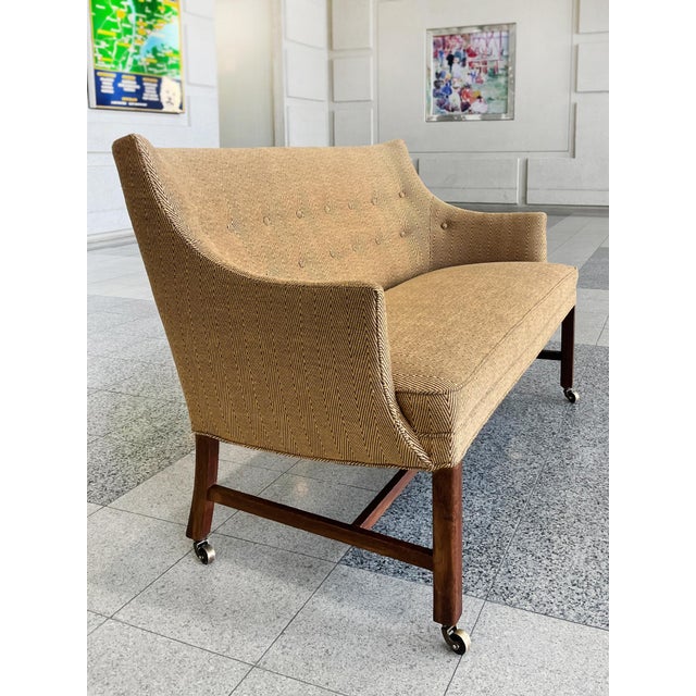 Finn Juhl 1940s Danish Modern Settee in the Style of Finn Juhl For Sale - Image 4 of 15