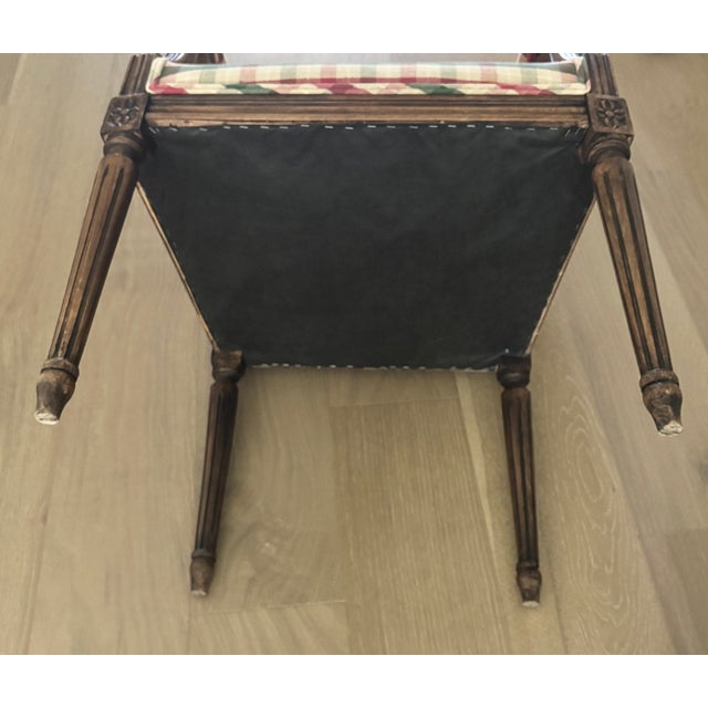 Early 20th Century French Louis XVI Style Square Back Hand-Carved Wood Armchairs - A Pair For Sale - Image 9 of 18