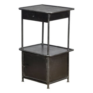 Vintage Iron Bedside Table, 1910s For Sale