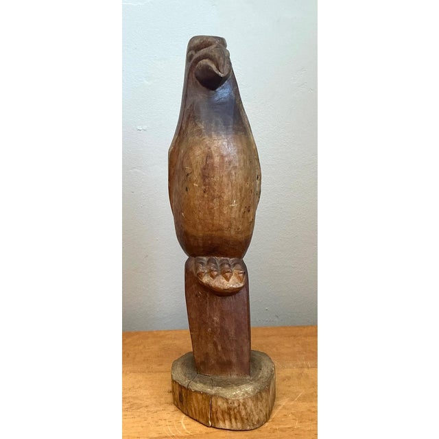 Vintage Carved Wood Bird Sculptures - A Pair For Sale - Image 12 of 13