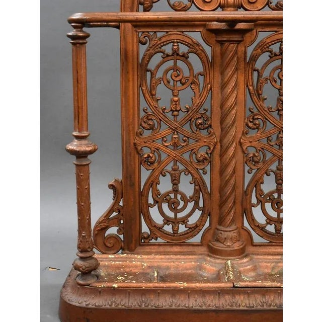 Late 19th Century Victorian Cast Iron Stick Stand by Falkirk Foundry, 1880 For Sale - Image 5 of 10
