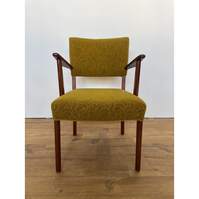 Vintage Danish Teak Chair with Green Fabric, 1970 For Sale - Image 15 of 18