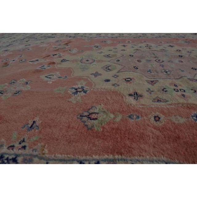 Pakistani Hand-Knotted Lahore Rug in Wool and Silk For Sale - Image 4 of 10