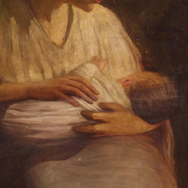 Spanish Artist, Interior Scene, 1920, Oil on Canvas, Framed For Sale - Image 9 of 16