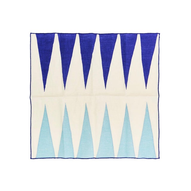 Misette Backgammon Linen Napkins, Set of 4, Green | Chairish