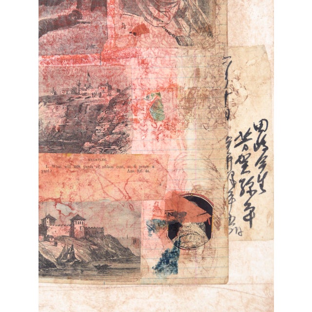 2010s "z.r." - Chine Colle Monoprint With Collage by Michael Pauker For Sale - Image 5 of 7