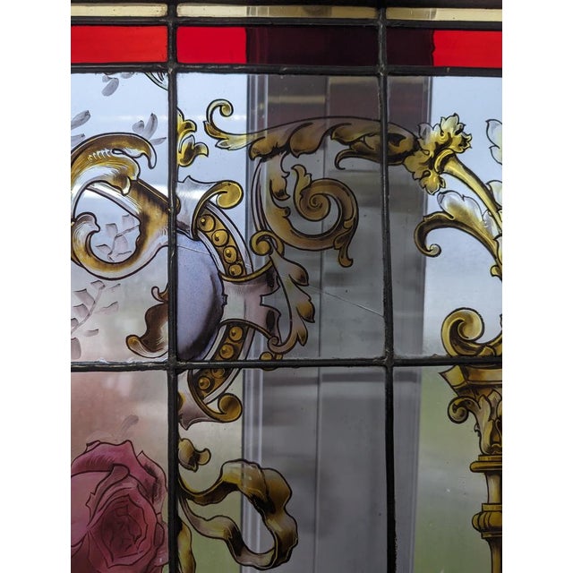 19th Century Stained Glass Windows, Set of 2 For Sale - Image 3 of 8
