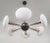 Fabio Ltd 21st Century Sfinge Matte White Murano Glass and Brass Chandelier by Fabio LTD For Sale - Image 4 of 7
