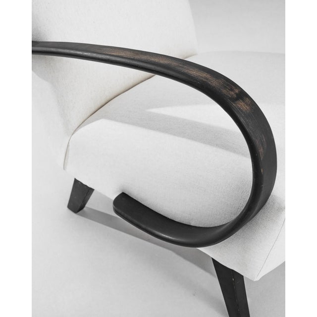 Mid-Century Modern 1950s Czech Wooden Armchair by J. Halabala For Sale - Image 3 of 5
