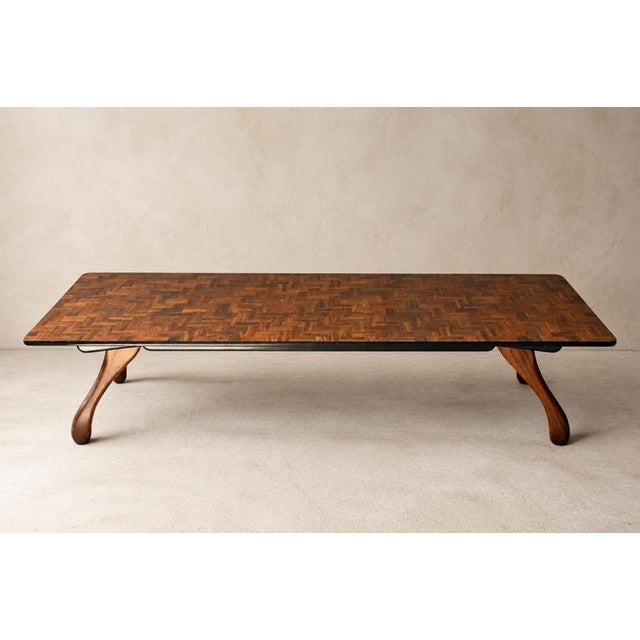 Cocobolo Parquet Coffee Table by Don S. Shoemaker for Señal s.a., Mexico, 1960s For Sale - Image 6 of 10