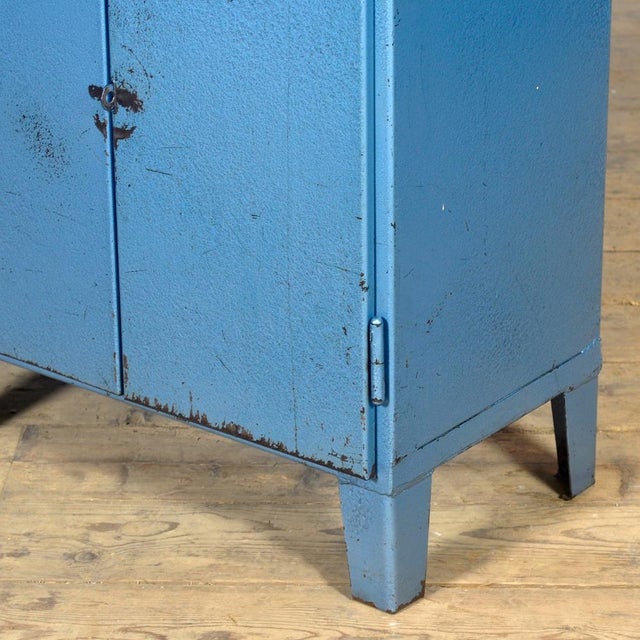 Blue Industrial Four-Drawer Cabinet, 1970s For Sale - Image 8 of 13