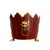 A charming, vintage Italian cache pot. Features a tapered, oblong body in a gorgeous shade of cranberry/burgundy red...