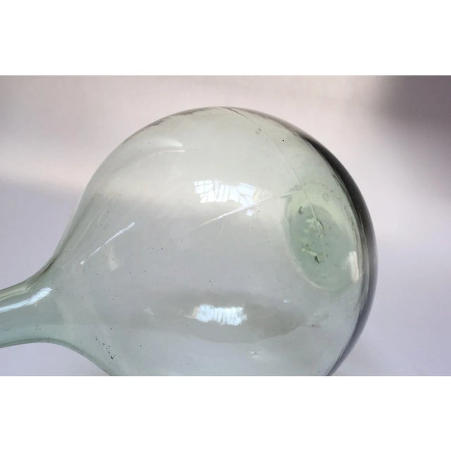 Vintage Bulbous-Form Light Green Demijohn With Cork Stopper For Sale - Image 11 of 12