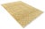 Mid-Century Modern Handmade Cotton Area Rug Natural Vegetable Dyed Mustard and White Diamond Dhurrie-9'x12' For Sale - Image 3 of 10