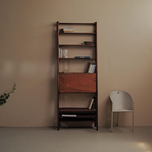Architectural Pine and Oak Secretary Bookcase, France, 1960 For Sale - Image 4 of 18