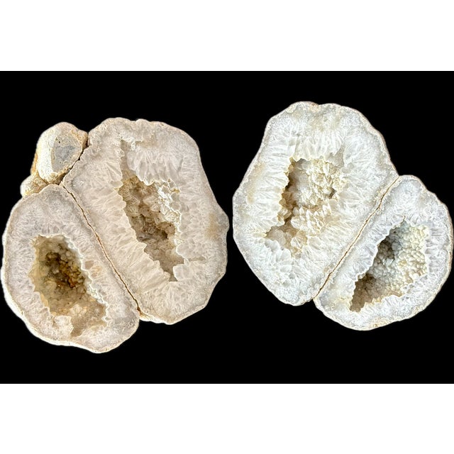Large Natural Split Pair Crystal Quartz Geode. #2 For Sale - Image 11 of 12