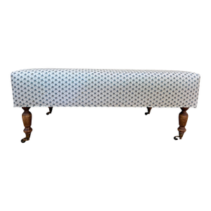Custom Linen Ottoman