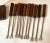 Mid Century Teak Handle Hors d'Oeuvre Forks With Stand For Sale In Dallas - Image 6 of 6