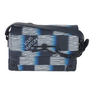 Black Blue Damier Rush Epi Steamer Wearable Wallet For Sale