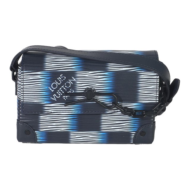 Black Blue Damier Rush Epi Steamer Wearable Wallet For Sale
