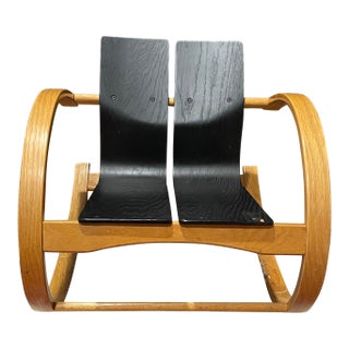 1960s Alvar Aalto Style Rocking Chair Mid-Century Modern Bentwood For Sale